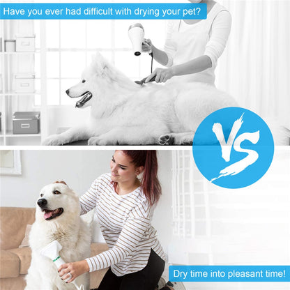 2-in-1 Dog Hair Dryer & Comb — Quiet, Fast Grooming