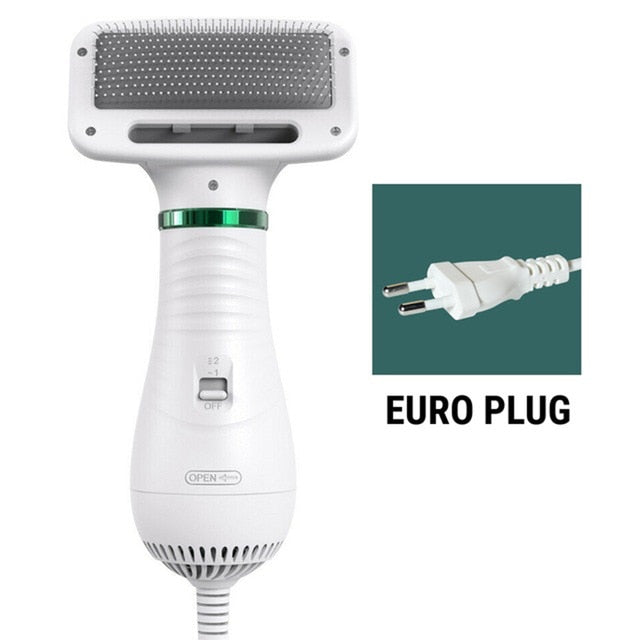 2-in-1 Dog Hair Dryer & Comb — Quiet, Fast Grooming