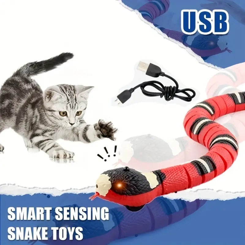 Interactive Snake Toy for Cats — USB Rechargeable