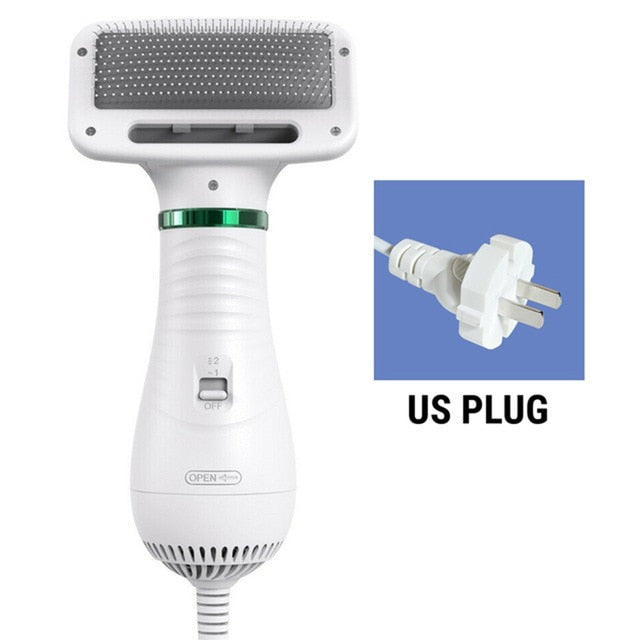 2-in-1 Dog Hair Dryer & Comb — Quiet, Fast Grooming