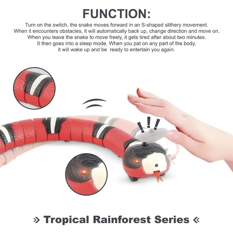 Interactive Snake Toy for Cats — USB Rechargeable