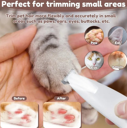 LED Pet Paw Trimmer — Waterproof & Rechargeable