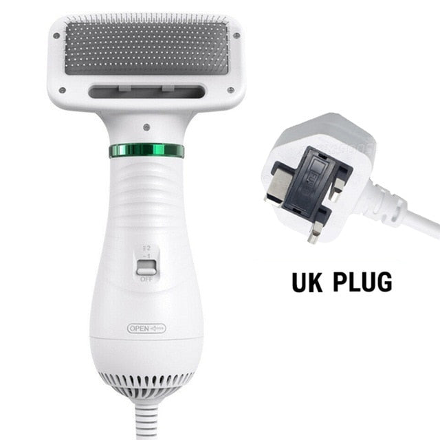 2-in-1 Dog Hair Dryer & Comb — Quiet, Fast Grooming
