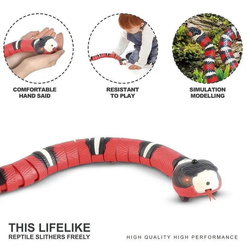Interactive Snake Toy for Cats — USB Rechargeable
